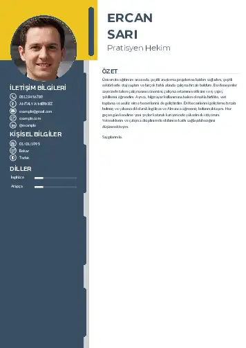 Pratisyen Hekim Cv Örnekleri cv indir